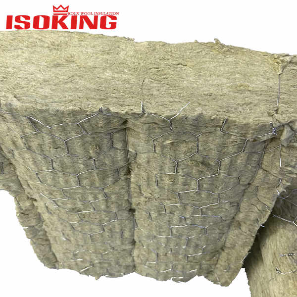 ISOKING Mineral Wool Material Wired Mesh Roll Insulation